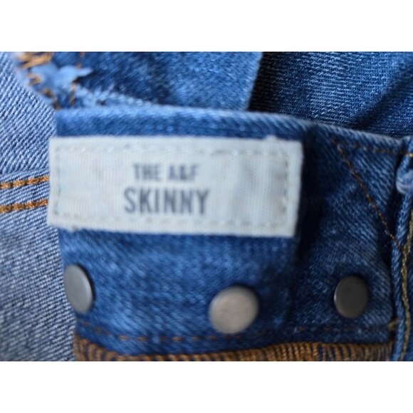 Abercrombie & Fitch Mens 36x32 The A&F Skinny Jeans Light-Wash Denim But… - Picture 4 of 13